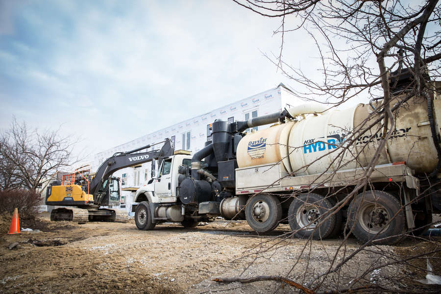 Water Truck and Excavator
