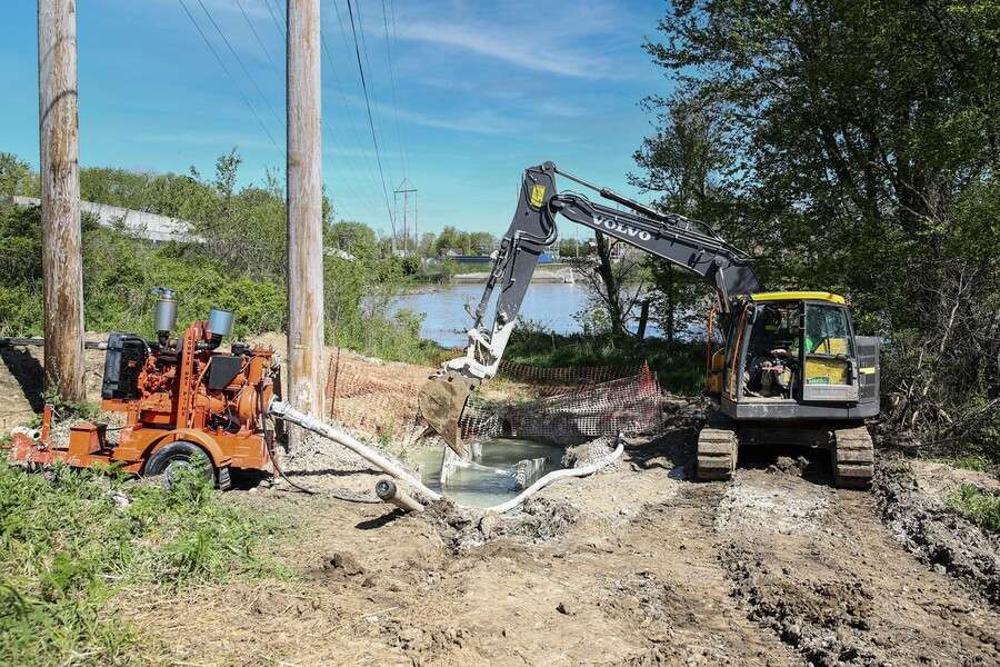 excavator digging