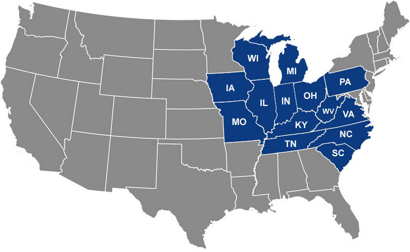 Daystar service area map